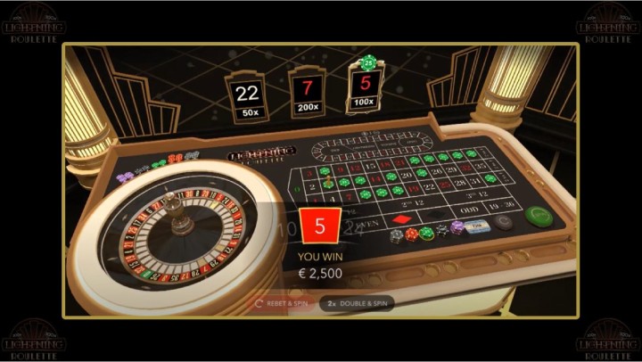 Lightning Roulette dans les casinos en ligne